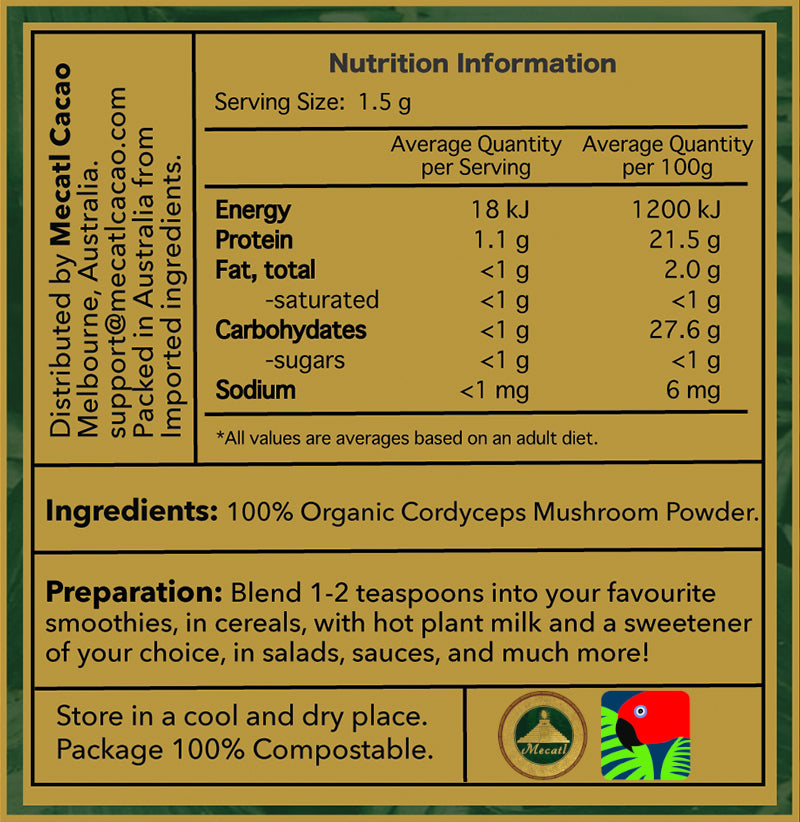 Organic Cordyceps Mushroom Powder