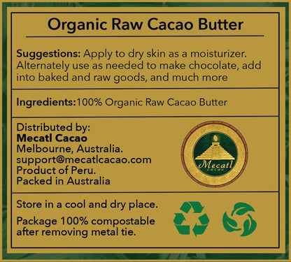 Organic Raw Cacao Butter