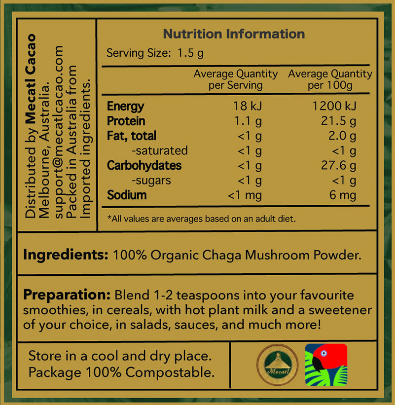 Organic Chaga Mushroom Powder