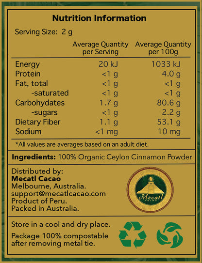 Organic Ceylon Cinnamon Powder