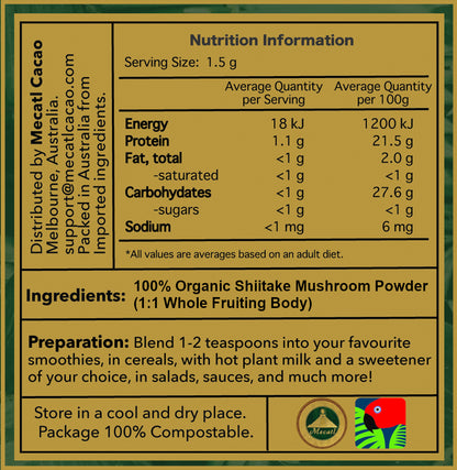 Organic Shiitake Mushroom Powder