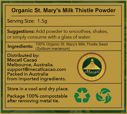 Organic St. Mary's Milk Thistle Seed Powder
